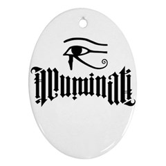 Illuminati Oval Ornament (two Sides) by Valentinaart