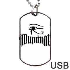 Illuminati Dog Tag Usb Flash (two Sides) by Valentinaart