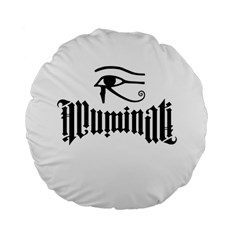 Illuminati Standard 15  Premium Flano Round Cushions by Valentinaart