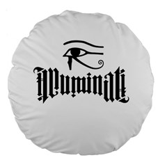 Illuminati Large 18  Premium Flano Round Cushions by Valentinaart