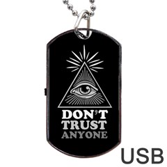 Illuminati Dog Tag Usb Flash (two Sides) by Valentinaart