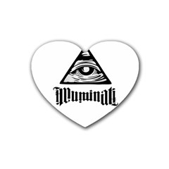 Illuminati Rubber Coaster (heart)  by Valentinaart