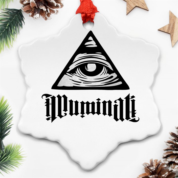 Illuminati Snowflake Ornament (Two Sides)