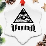 Illuminati Snowflake Ornament (Two Sides) Back