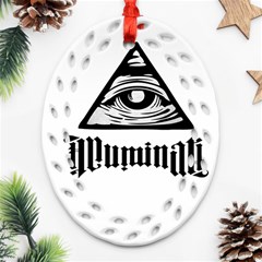 Illuminati Oval Filigree Ornament (two Sides) by Valentinaart