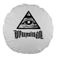 Illuminati Large 18  Premium Flano Round Cushions by Valentinaart