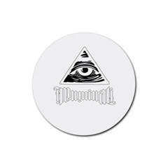 Illuminati Rubber Coaster (round)  by Valentinaart