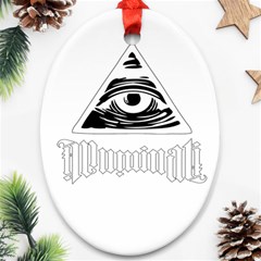 Illuminati Oval Ornament (two Sides) by Valentinaart