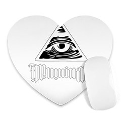 Illuminati Heart Mousepads by Valentinaart