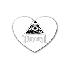 Illuminati Rubber Coaster (heart)  by Valentinaart