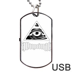 Illuminati Dog Tag Usb Flash (one Side) by Valentinaart