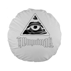 Illuminati Standard 15  Premium Round Cushions by Valentinaart