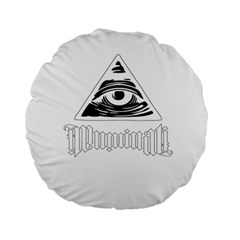 Illuminati Standard 15  Premium Flano Round Cushions by Valentinaart