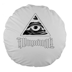 Illuminati Large 18  Premium Flano Round Cushions by Valentinaart