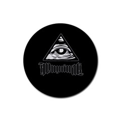 Illuminati Rubber Coaster (round)  by Valentinaart