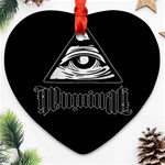 Illuminati Heart Ornament (Two Sides) Front