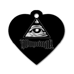 Illuminati Dog Tag Heart (two Sides) by Valentinaart