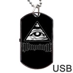 Illuminati Dog Tag USB Flash (Two Sides) Front