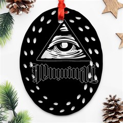 Illuminati Oval Filigree Ornament (two Sides) by Valentinaart