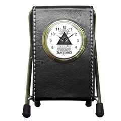 Illuminati Pen Holder Desk Clocks by Valentinaart