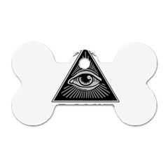 Illuminati Dog Tag Bone (two Sides) by Valentinaart