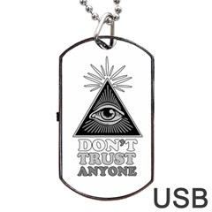 Illuminati Dog Tag Usb Flash (one Side) by Valentinaart