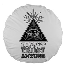 Illuminati Large 18  Premium Round Cushions by Valentinaart