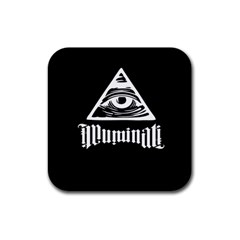 Illuminati Rubber Coaster (square)  by Valentinaart