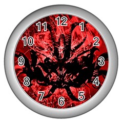 Scary Background Wall Clocks (silver)  by dflcprints