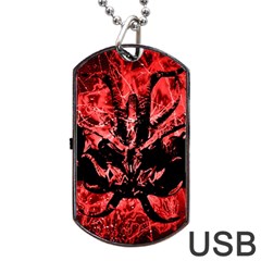 Scary Background Dog Tag Usb Flash (one Side) by dflcprints