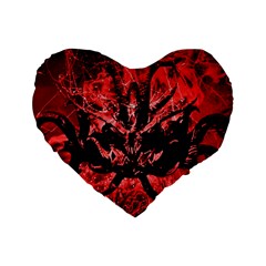 Scary Background Standard 16  Premium Flano Heart Shape Cushions by dflcprints