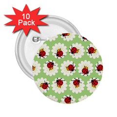 Ladybugs Pattern 2 25  Buttons (10 Pack)  by linceazul