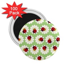 Ladybugs Pattern 2 25  Magnets (100 Pack)  by linceazul