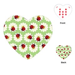 Ladybugs Pattern Playing Cards (heart)  by linceazul