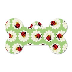 Ladybugs Pattern Dog Tag Bone (two Sides) by linceazul