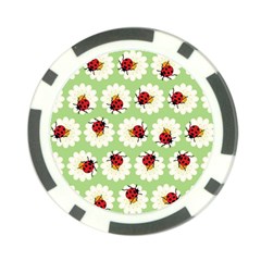 Ladybugs Pattern Poker Chip Card Guard by linceazul