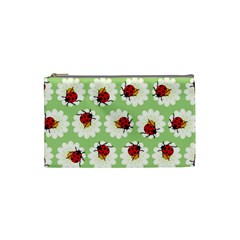 Ladybugs Pattern Cosmetic Bag (small)  by linceazul