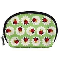 Ladybugs Pattern Accessory Pouches (large)  by linceazul