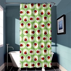 Ladybugs Pattern Shower Curtain 36  X 72  (stall)  by linceazul