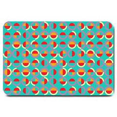 Semicircles And Arcs Pattern Large Doormat  by linceazul