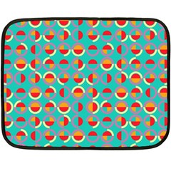 Semicircles And Arcs Pattern Fleece Blanket (mini) by linceazul