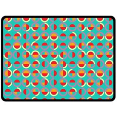 Semicircles And Arcs Pattern Fleece Blanket (large)  by linceazul