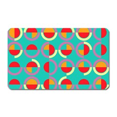 Semicircles And Arcs Pattern Magnet (rectangular) by linceazul