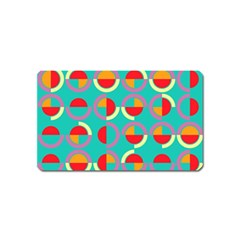 Semicircles And Arcs Pattern Magnet (name Card) by linceazul