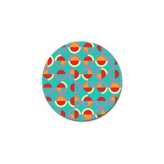 Semicircles And Arcs Pattern Golf Ball Marker by linceazul