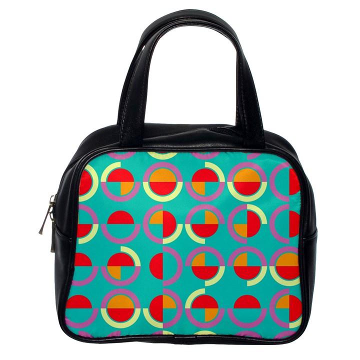 Semicircles And Arcs Pattern Classic Handbags (One Side)