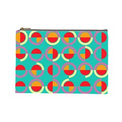 Semicircles And Arcs Pattern Cosmetic Bag (large)  by linceazul