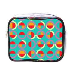 Semicircles And Arcs Pattern Mini Toiletries Bags