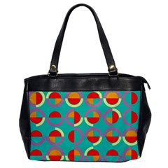 Semicircles And Arcs Pattern Office Handbags