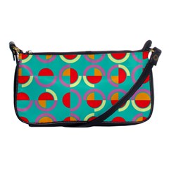 Semicircles And Arcs Pattern Shoulder Clutch Bags